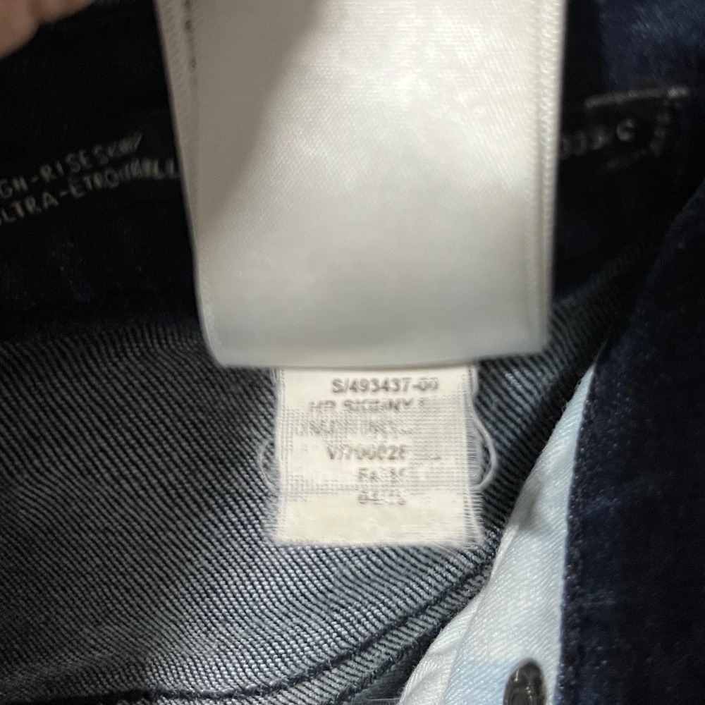 Banana Republic High Rise Skinny Jeans Dark Wash Premium Denim 33 Short - Picture 10 of 10